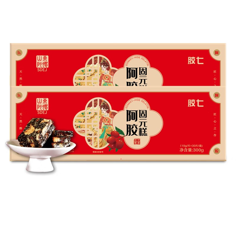 膠七阿膠固元糕禮盒裝300g/盒 2盒裝